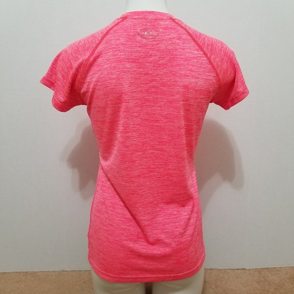 Under Armour shirt Small Twisted Tech HeatGear Semi-Fitted v-neck gym workout - Picture 3 of 10